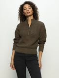 Open Knit 1/2 Zip Sweater