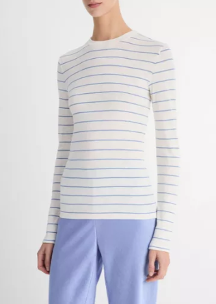 Striped Cotton-Blend Long-Sleeve T-Shirt