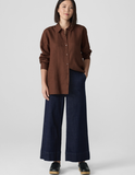 Cotton Stretch Denim Wide Ankle Pant