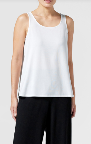 Fine Stretch Jersey Knit Scoop Neck Tank