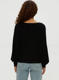 Roxy Balloon Sleeve Ribbed Top