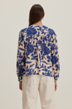 Printed Light Royal Crepe Blouse