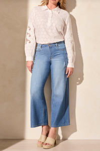 Audrey Pleated Wide Leg Jean