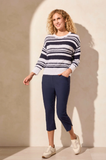 Stripe Scoop Neck Sweater