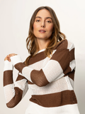 Open Knit Stripe Sweater