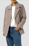 Light Cotton Nylon Short Trench Coat