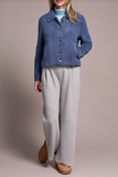 Eyelash Knit Boucle Button Front Jacket