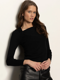 Long Sleeve Shoulder Twist Top