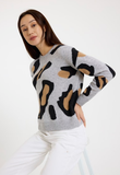 Cashmere Abstract Leopard Crew
