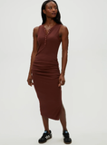Samira Ultra Rib Henley Midi Dress
