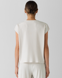 Textured Stretch Rib Round Neck Top