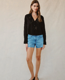 Eyelet Embroidery Button Down