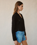 Eyelet Embroidery Button Down