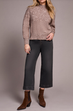 Soft Two Tones Mock Neck Sweater