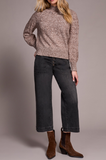 Soft Two Tones Mock Neck Sweater