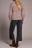 Soft Two Tones Mock Neck Sweater