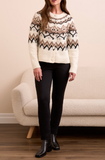 Button Front Intarsia Cardigan