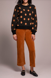 Eyelash Polka Dot Crew Sweater