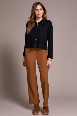 Double Knit Collared Sweater Cardigan