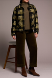 Textured Plaid Short Jacket w/Lining