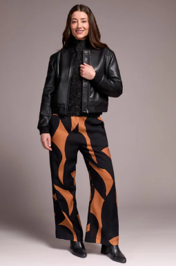 Faux Leather Bomber Jacket