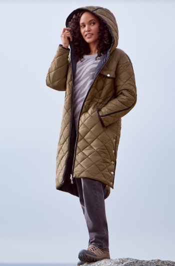 Reversible Long Puffer w/Hood