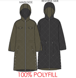 Reversible Long Puffer w/Hood