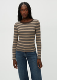 Eco Stripe Rib Long Sleeve Crew