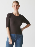 Maeve 2x1 Rib Elbow Sleeve Tee