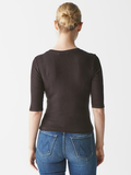 Maeve 2x1 Rib Elbow Sleeve Tee