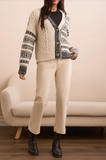 Button Front Multi Stitch Sweater Cardigan