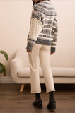 Button Front Multi Stitch Sweater Cardigan