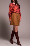 Faux Suede Short Skirt