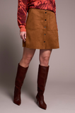 Faux Suede Short Skirt