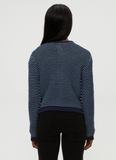 Kaden Tape Yarn Crew Neck Cardigan