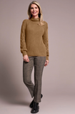 Mock Neck Cable Sweater
