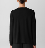 Superfine Merino Crew Neck Top in Regenerative Wool