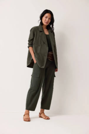Light Cotton Nylon Short Trench Coat