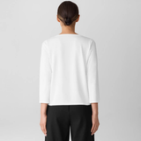 Stretch Jersey Knit Scoop Neck Top