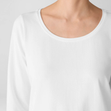 Stretch Jersey Knit Scoop Neck Top