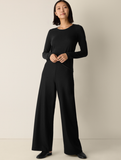 Felted Wool Jersey Wide-Leg Pant in Regenerative Wool