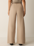 Felted Wool Jersey Wide-Leg Pant in Regenerative Wool