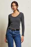 Josie Sweater Rib Long Sleeve U Neck