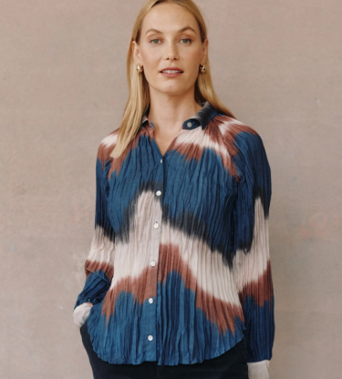 Pleated Raglan Shirt