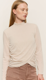 Draped Mock Neck
