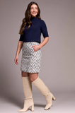 Lined  Fitted Skirt W/ Pockets