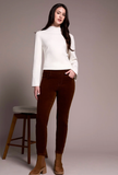 Micro Cord Audrey Pull-On Slim Ankle Pants