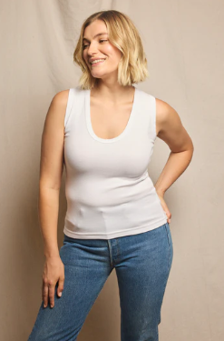 Jordan U Neck Ribbed Tank