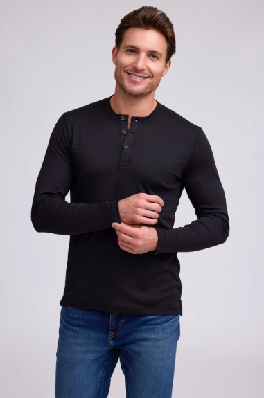 Aqua Cotton Henley
