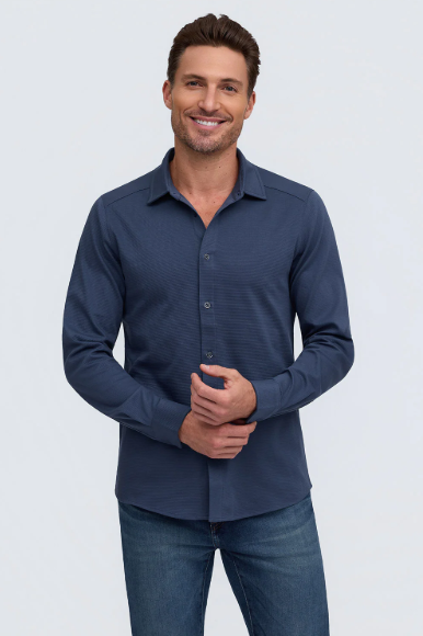 Aqua Cotton LS Button Front Shirt NEED PHOTO